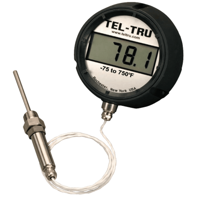 Tel-Tru Remote Thermometer, Digi-Tel 4-1/2" Case